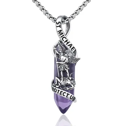 Saint Michael Pendant With 925 Sterling Silver And Polished Finish