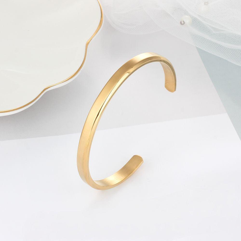 6mm Width Personalized Engraved Jewellery Stainless Steel Bracelets & Bangles-Personalized Jewels