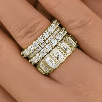 Statement Cushion Cut Bridal Ring Set