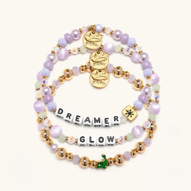 Inspirational Beaded Bracelet Bundle With Letter Charms For Women