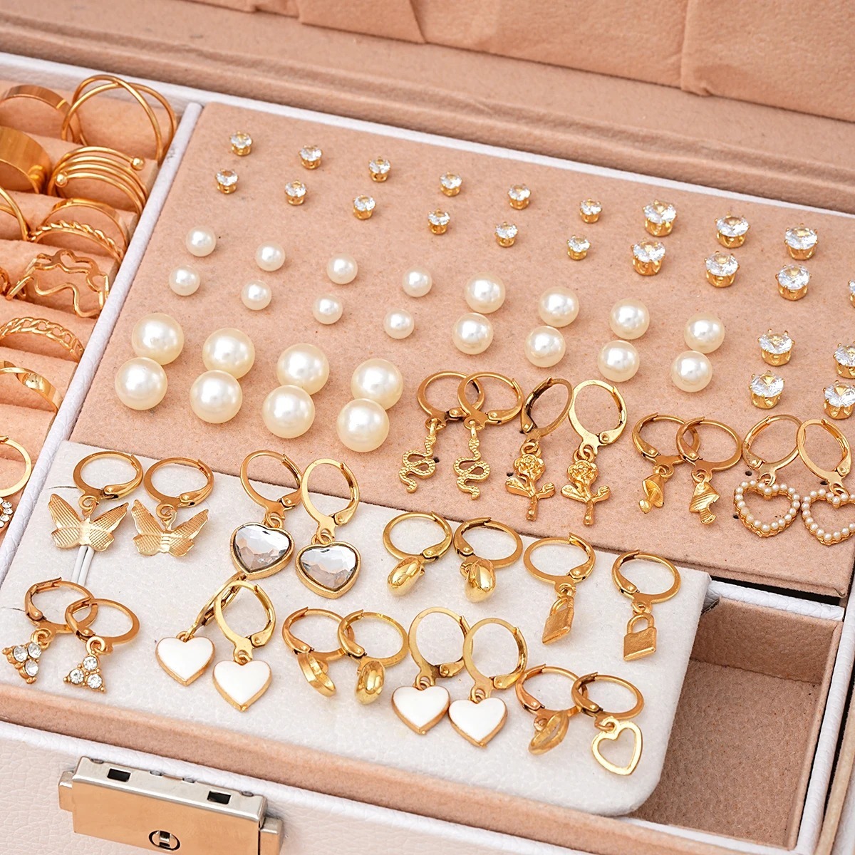 73 Piece Fashion Jewelry Set With Earrings Necklaces Rings And Bracelets For Women