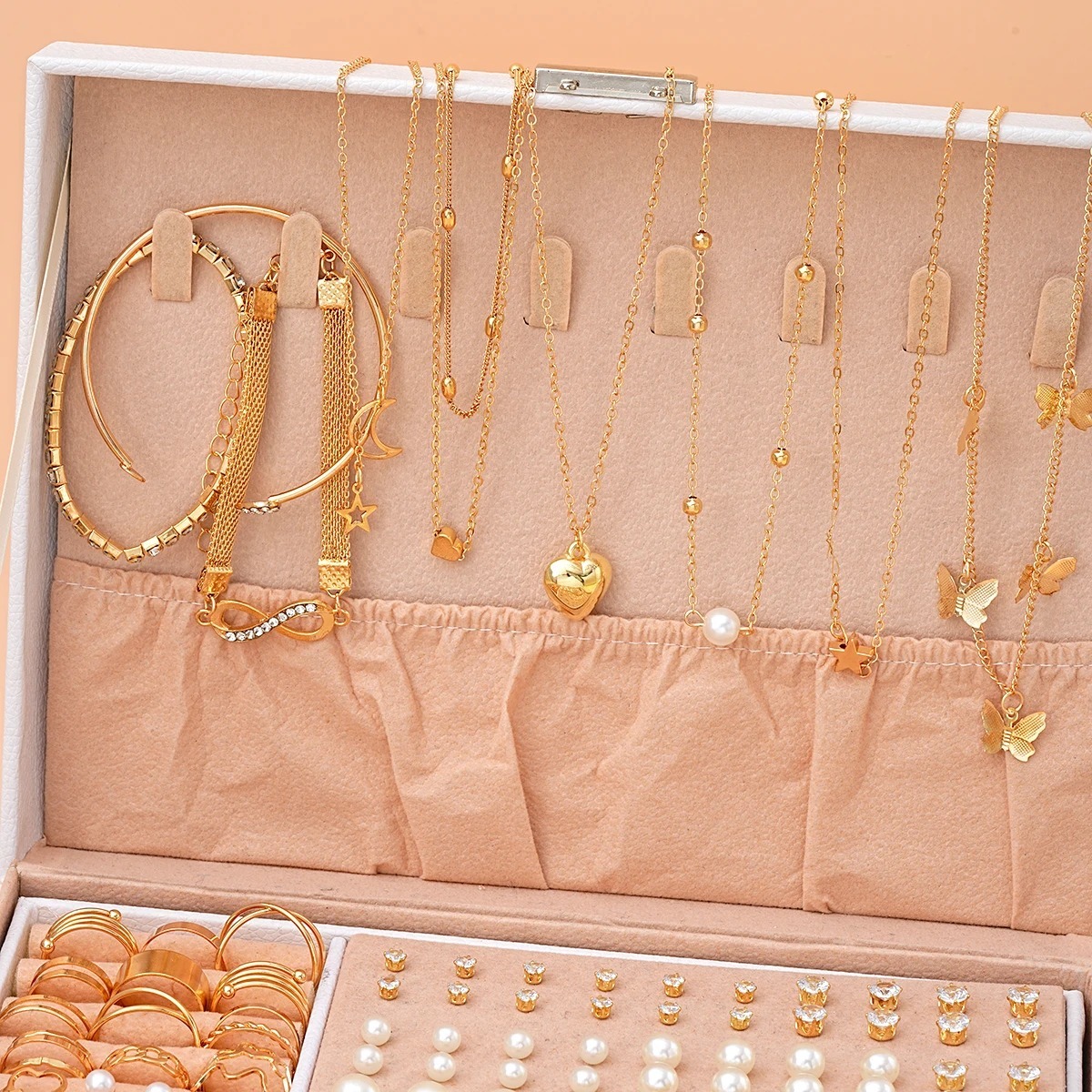 73 Piece Fashion Jewelry Set With Earrings Necklaces Rings And Bracelets For Women