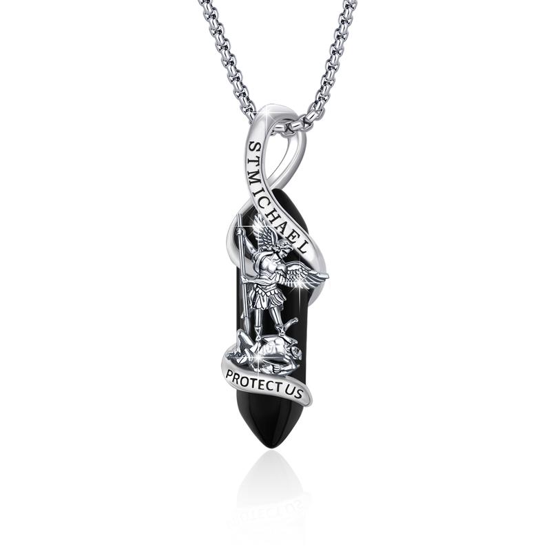Saint Michael Pendant With 925 Sterling Silver And Polished Finish