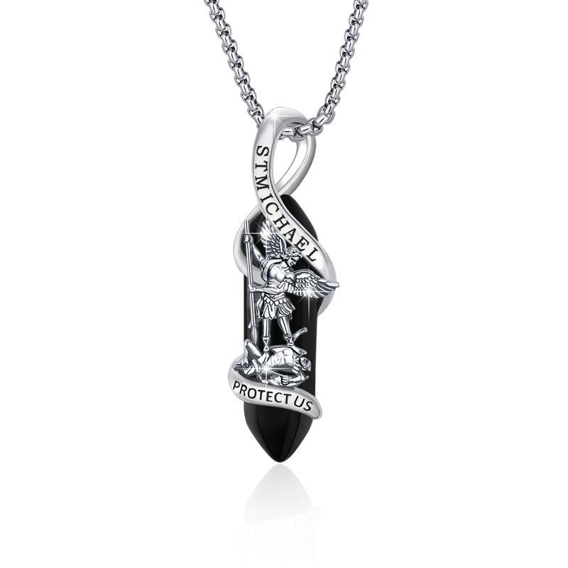 Archangel Crystal Pendant With 925 Sterling Silver And Polished Finish