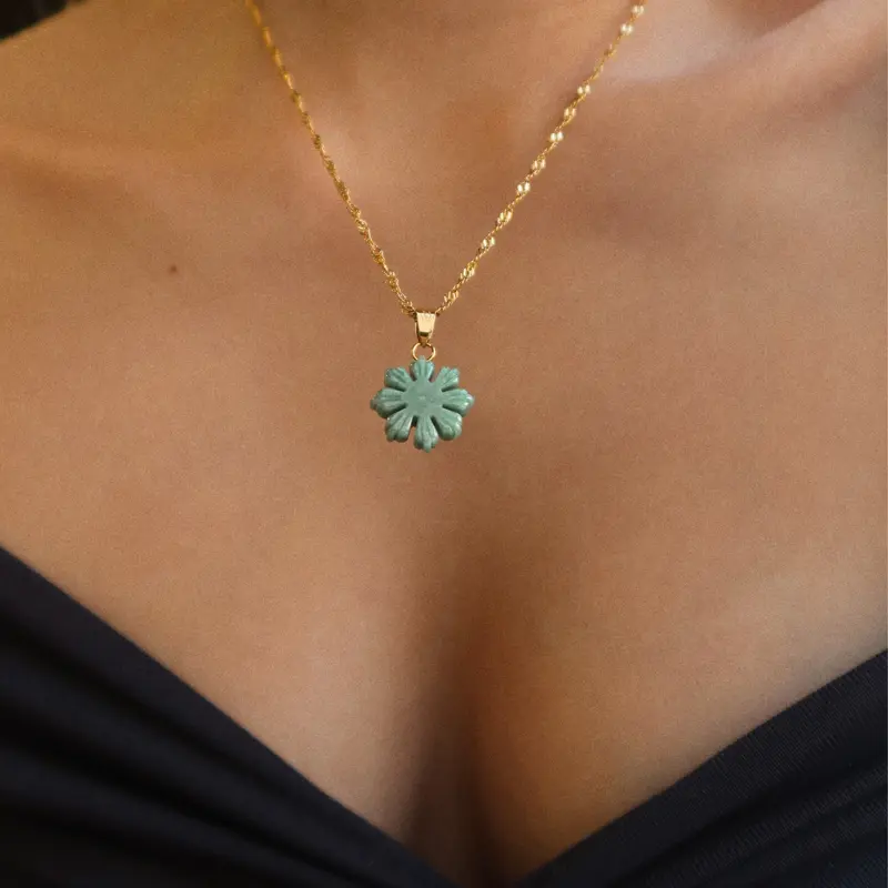 Jade Sun Pendant Style Chain