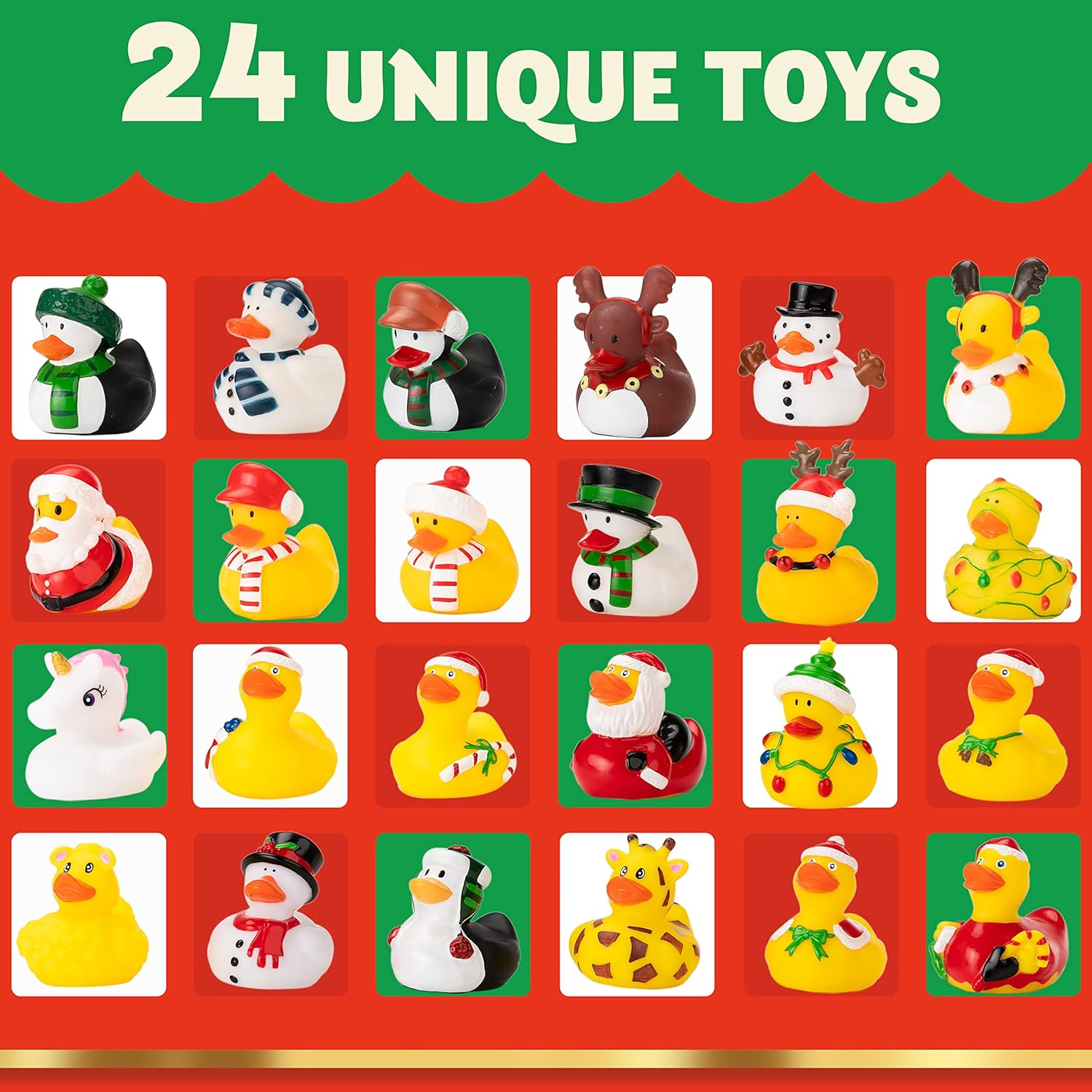 24 Days Rubber Duck Advent Calendar-Personalized Jewels