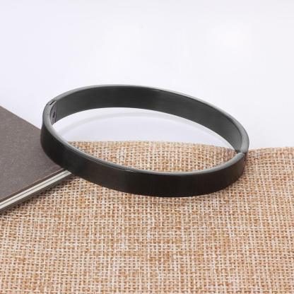 8mm Width Personalized Gift Jewelry Engraved Name ID Bangle For Women Stainless Steel Bracelets & Bangles - Personalized Jewel