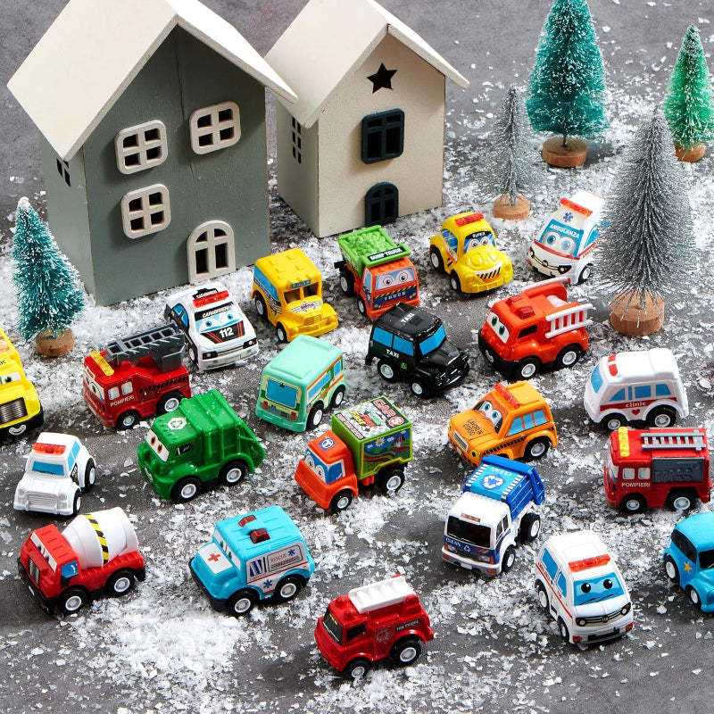 Christmas Countdown Advent Calendar With 24 Mini Vehicles-Personalized Jewels
