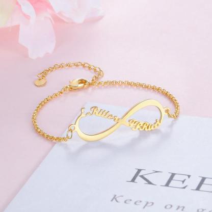 925 Sterling Silver 3 Custom Name Infinity Children Bracelet for Girls - Personalized Jewel