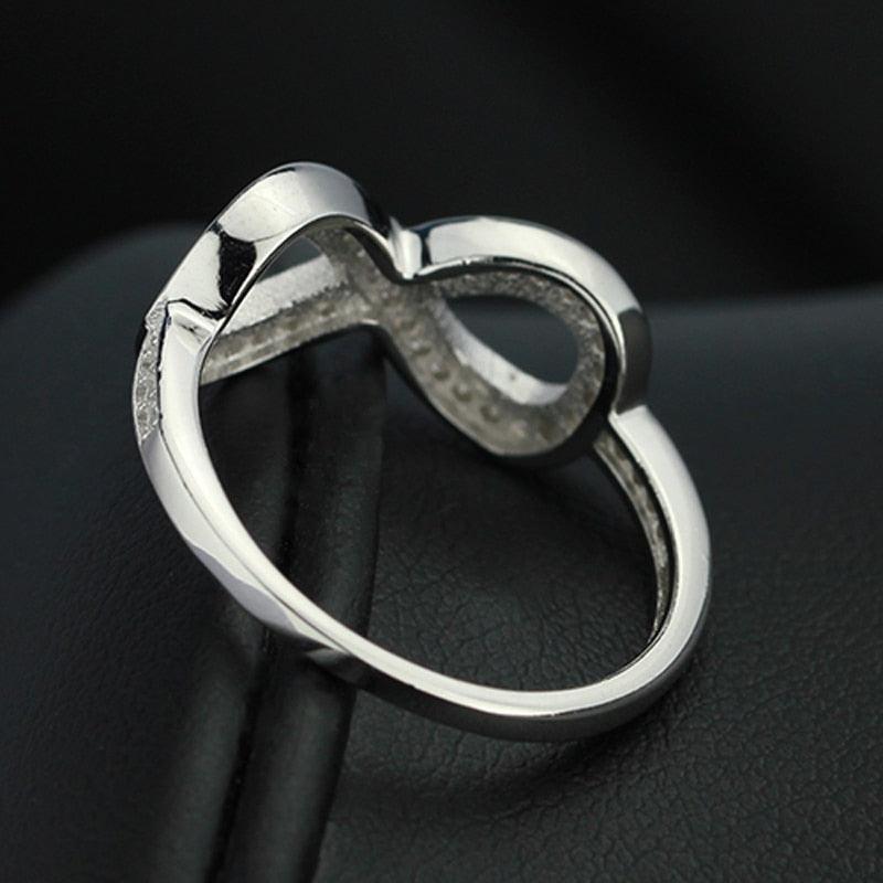 925 Sterling Silver 8-Shaped Knot Flowers Infinity Ring, Fashion Jewelry Gift for Women - Personalized Jewel