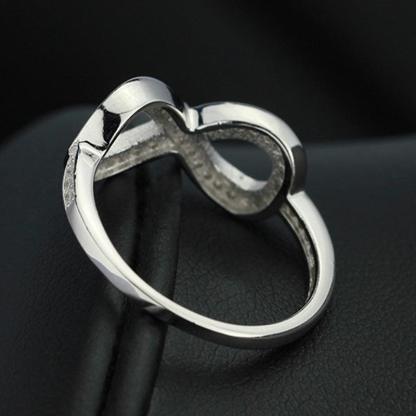 925 Sterling Silver 8-Shaped Knot Flowers Infinity Ring, Fashion Jewelry Gift for Women - Personalized Jewel