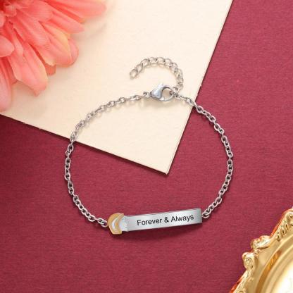 925 Sterling Silver Big Sister Tag - Chain Bracelet with Custom Name Engraved - Fashion Jewelry Gifts for Women - Personalized Jewel