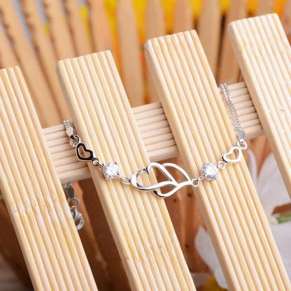 925 Sterling Silver Bracelets For Women Fashion Party Jewely Purple Cubic Zircionia Bracelets & Bangles Gift - Personalized Jewel