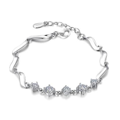 925 Sterling Silver Bracelets For Women Fashion Wedding Jewely Cubic Zircionia Bracelets & Bangles Gift - Personalized Jewel