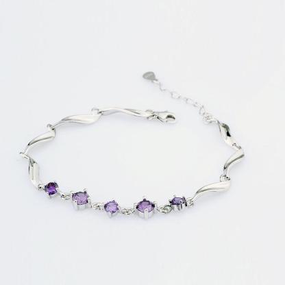 925 Sterling Silver Bracelets For Women Fashion Wedding Jewely Cubic Zircionia Bracelets & Bangles Gift - Personalized Jewel