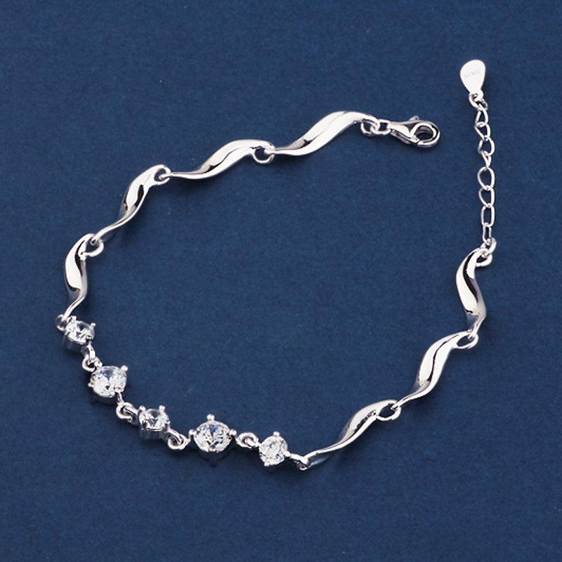 925 Sterling Silver Bracelets For Women Fashion Wedding Jewely Cubic Zircionia Bracelets & Bangles Gift - Personalized Jewel