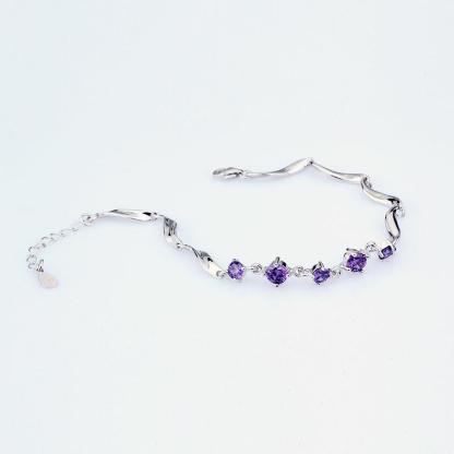 925 Sterling Silver Bracelets For Women Fashion Wedding Jewely Cubic Zircionia Bracelets & Bangles Gift - Personalized Jewel