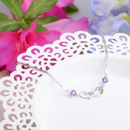 925 Sterling Silver Bracelets For Women Heart to Heart Jewely Cubic Zircionia Bracelets & Bangles Gift - Personalized Jewel