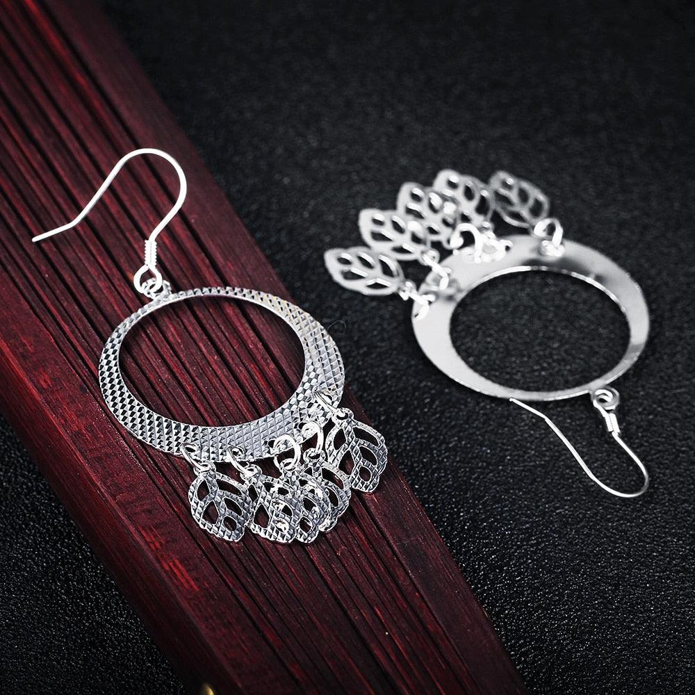 925 Sterling Silver Chandelier Drop Earrings for Women, Trendy Party Fashion Jewelry - Personalized Jewel