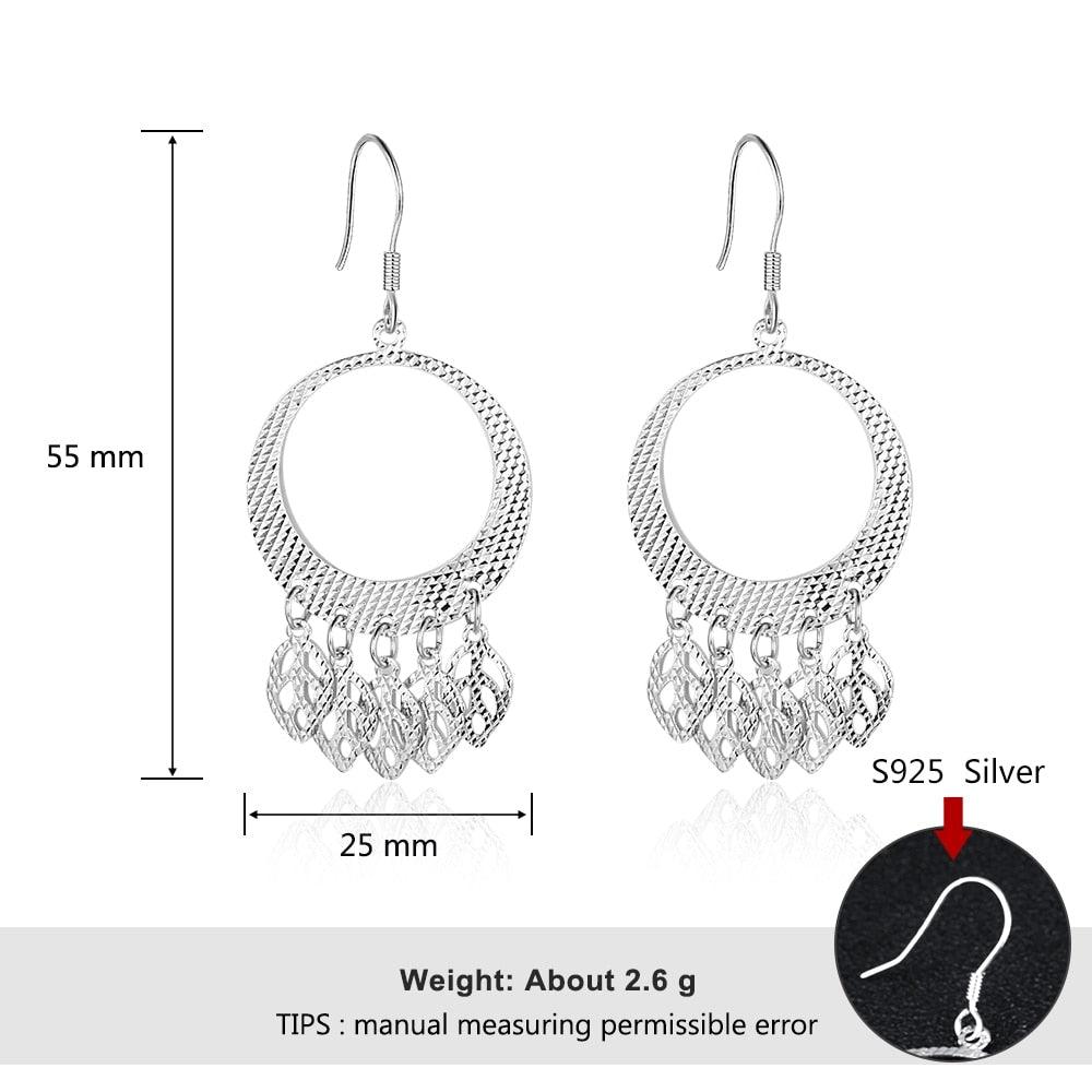 925 Sterling Silver Chandelier Drop Earrings for Women, Trendy Party Fashion Jewelry - Personalized Jewel