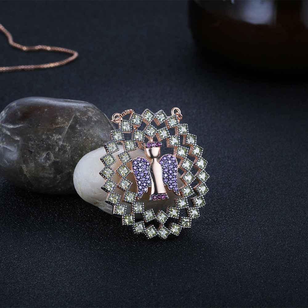 925 Sterling Silver Classic Choker Angel Pattern CZ Pendant Necklaces, Classic Choker Charming Gift for Women - Personalized Jewel