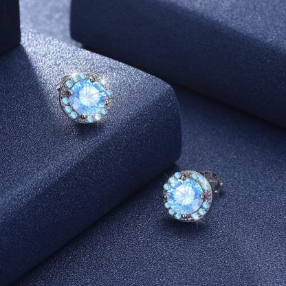 925 Sterling Silver Cubic Zirconia Stud Earrings-Personalized Jewels
