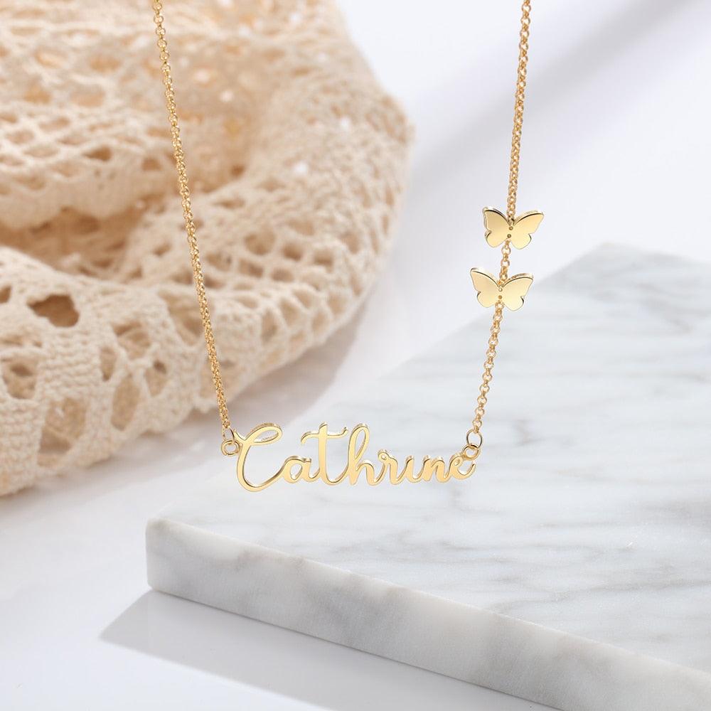 925 Sterling Silver Custom Name Pendant Necklace for Women - Personalized Jewel