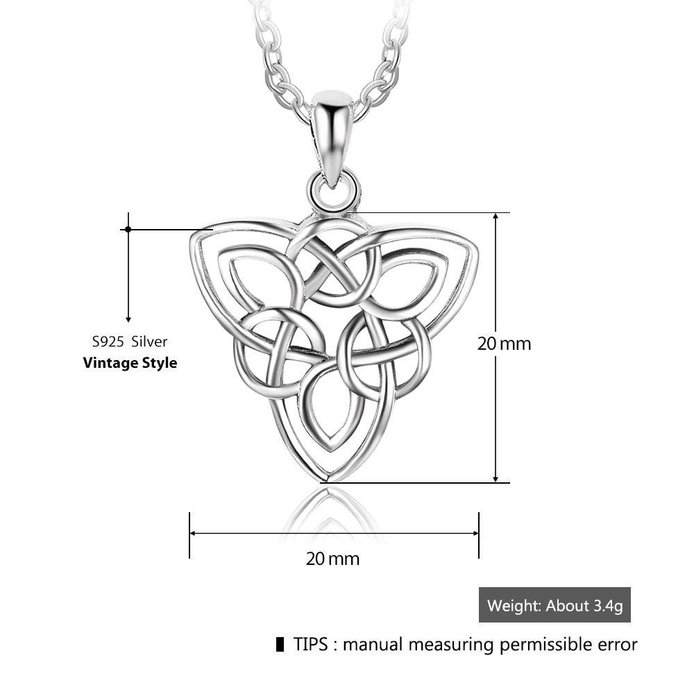 925 Sterling Silver Fashion Necklace with Large Triangle Geometric Pattern Pendant, Jewelry for Girls - Personalized Jewel