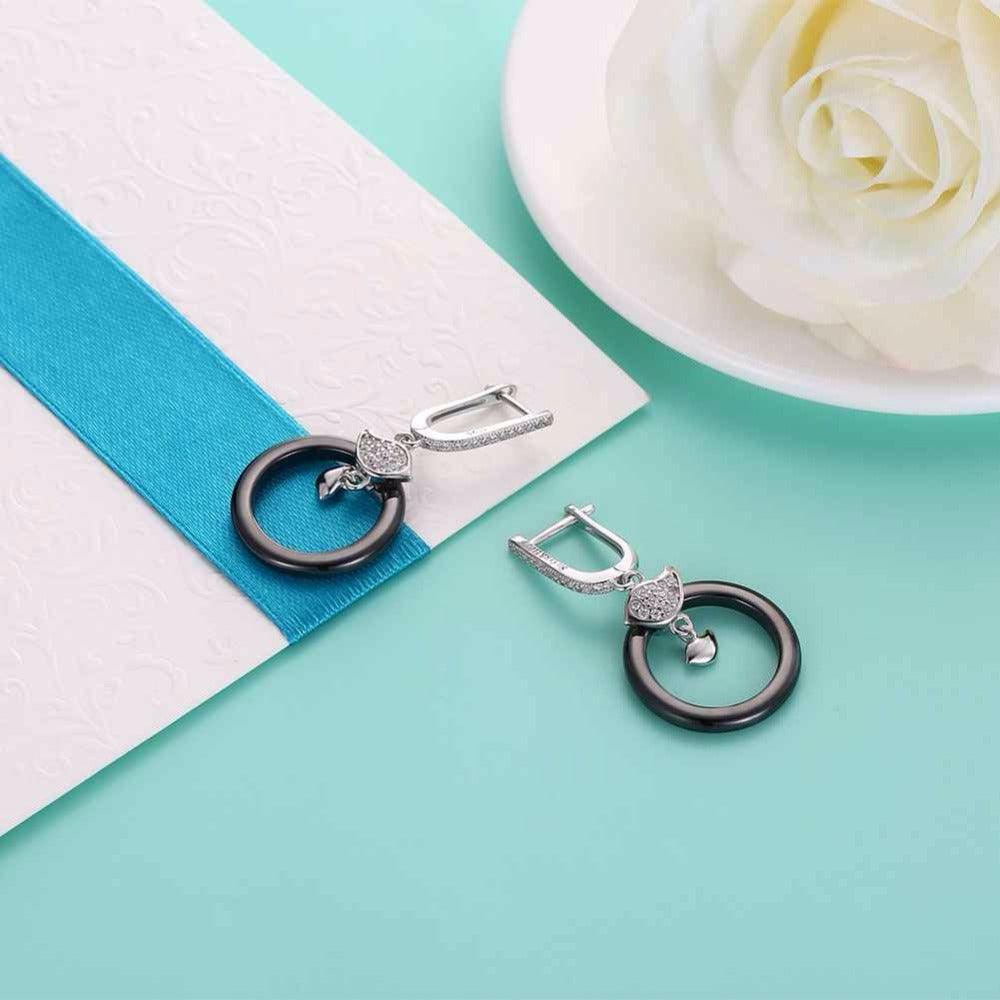 925 Sterling Silver Female Drop Earrings For Women - Dangle Earring - Fashion Party Jewelry - Cute & Romantic Jewelry Gift - Personalized Jewel