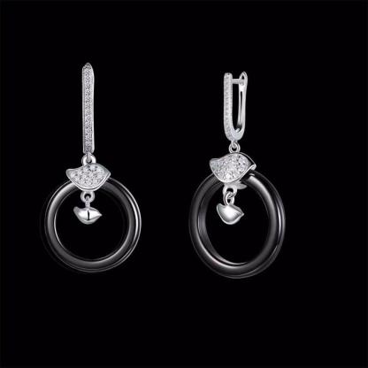 925 Sterling Silver Female Drop Earrings For Women - Dangle Earring - Fashion Party Jewelry - Cute & Romantic Jewelry Gift - Personalized Jewel