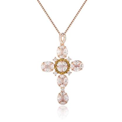925 Sterling Silver Flower Pattern Zirconia Necklaces for Women, Fashion Jewelry Gift - Personalized Jewel