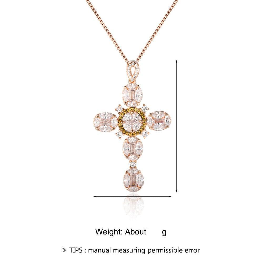 925 Sterling Silver Flower Pattern Zirconia Necklaces for Women, Fashion Jewelry Gift - Personalized Jewel
