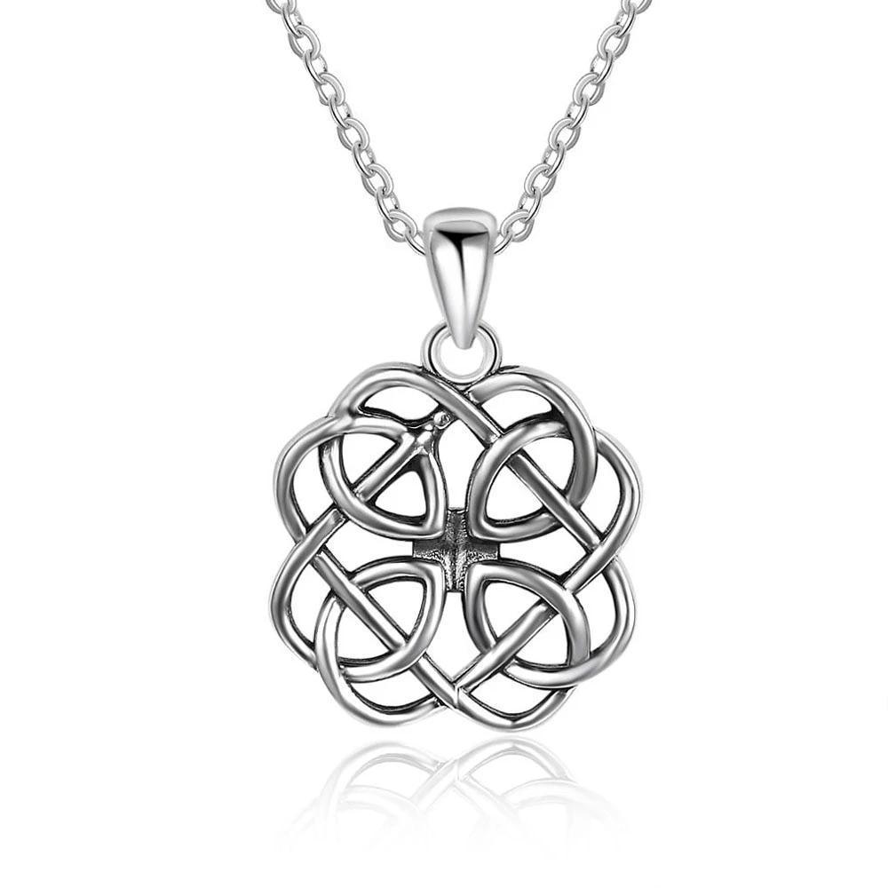 925 Sterling Silver Geometric Art Pattern Pendant Necklace, Jewelry Gift for Women - Personalized Jewel