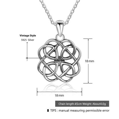 925 Sterling Silver Geometric Art Pattern Pendant Necklace, Jewelry Gift for Women - Personalized Jewel