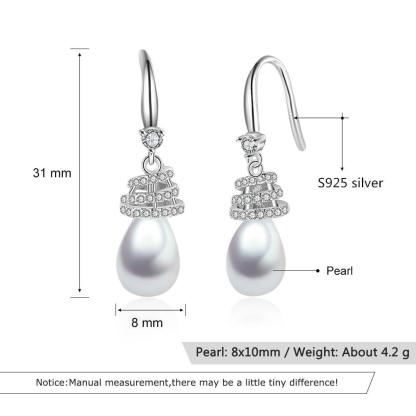 925 Sterling Silver Hook Earrings Drop Earrings for Girls - Personalized Jewel