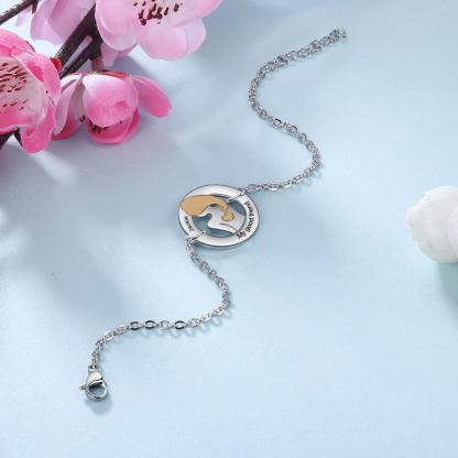 925 Sterling Silver I Got Your Back Bracelet - Chain Bracelet with Custom Name Engraved - Fashion Jewelry Gifts for Women - Personalized Jewel