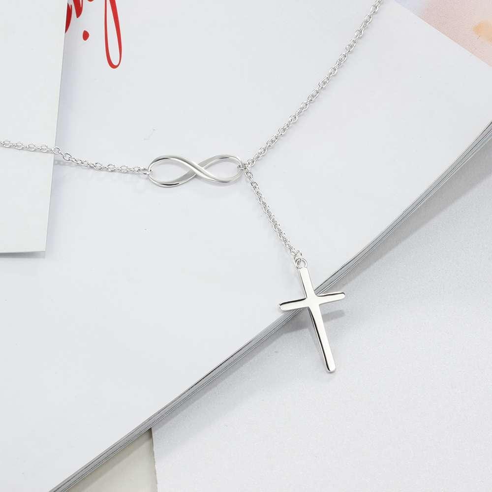 925 Sterling Silver Infinity Love Necklaces for Women with Cross Pendant - Personalized Jewel