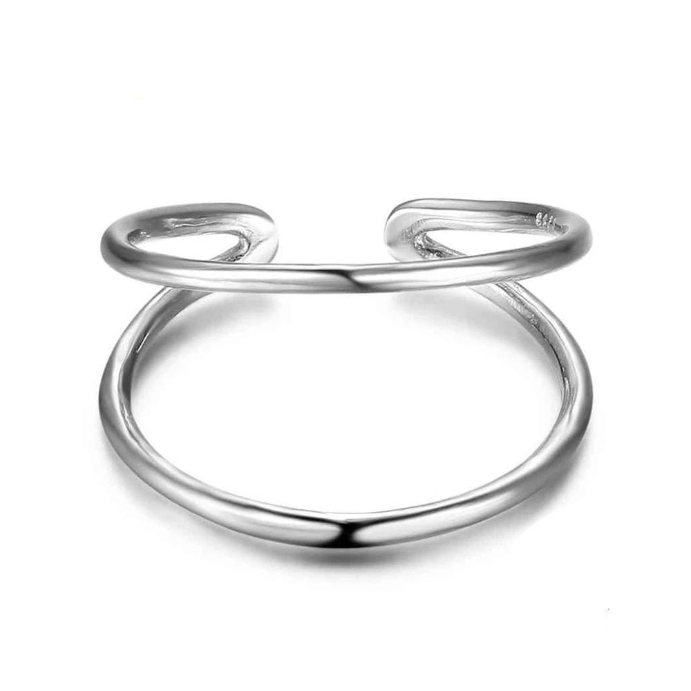 925 Sterling Silver Irregular Shape Hollow Ring, Fashion Jewelry Gift for Women - Personalized Jewel