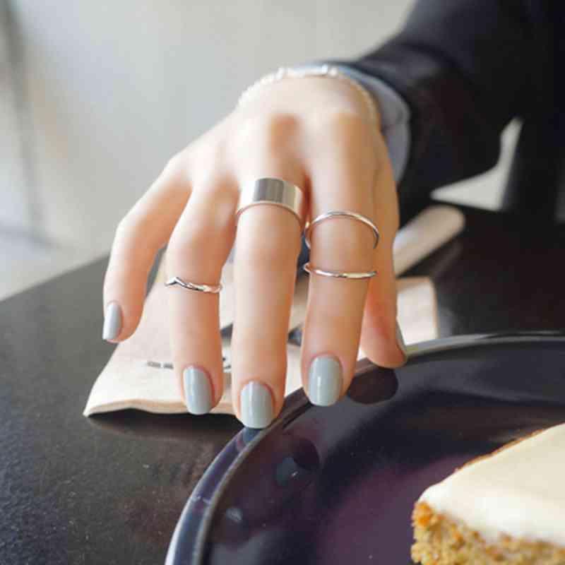 925 Sterling Silver Irregular Shape Hollow Ring, Fashion Jewelry Gift for Women - Personalized Jewel