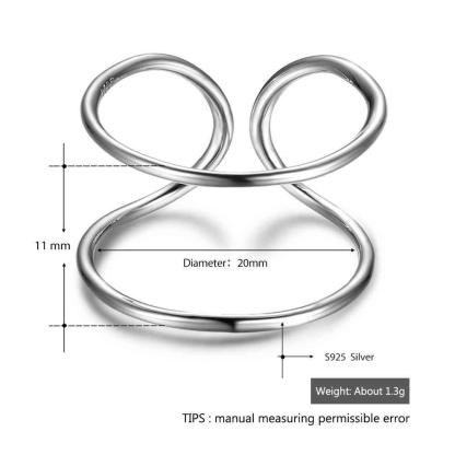 925 Sterling Silver Irregular Shape Hollow Ring, Fashion Jewelry Gift for Women - Personalized Jewel