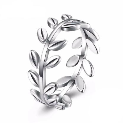 925 Sterling Silver Leaves Rings, Fashion Jewelry Gift for Women - Personalized Jewel