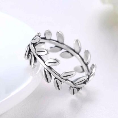 925 Sterling Silver Leaves Rings, Fashion Jewelry Gift for Women - Personalized Jewel