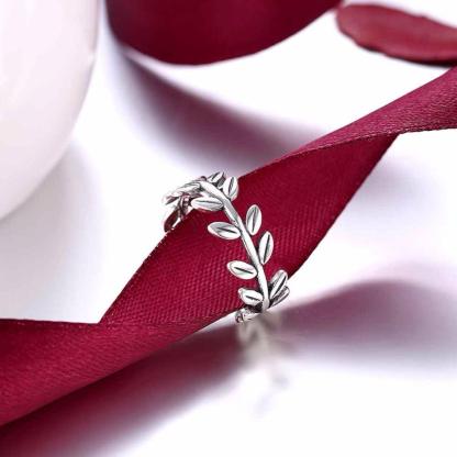 925 Sterling Silver Leaves Rings, Fashion Jewelry Gift for Women - Personalized Jewel