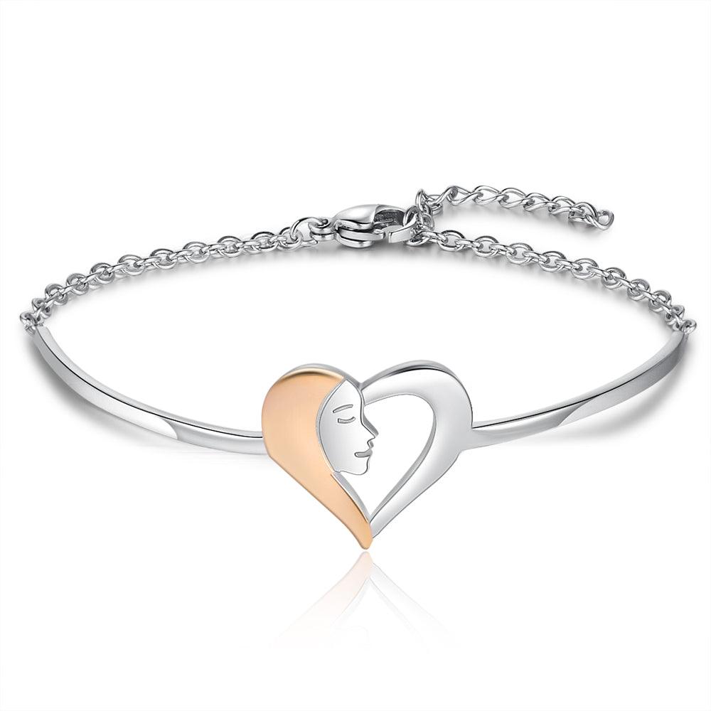 925 Sterling Silver Love My Sister Tag - Chain Bracelet with Custom Name Engraved - Fashion Jewelry Gifts for Women - Personalized Jewel