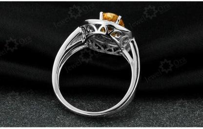925 Sterling Silver Natural Ring with Semi-precious Stone, Fashion Jewelry Gift for Women, Comes with Box - Personalized Jewel