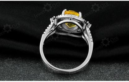 925 Sterling Silver Natural Sparkling Stone Rings for Women, Fashion Jewelry with Gift Box - Personalized Jewel