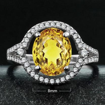 925 Sterling Silver Natural Sparkling Stone Rings for Women, Fashion Jewelry with Gift Box - Personalized Jewel