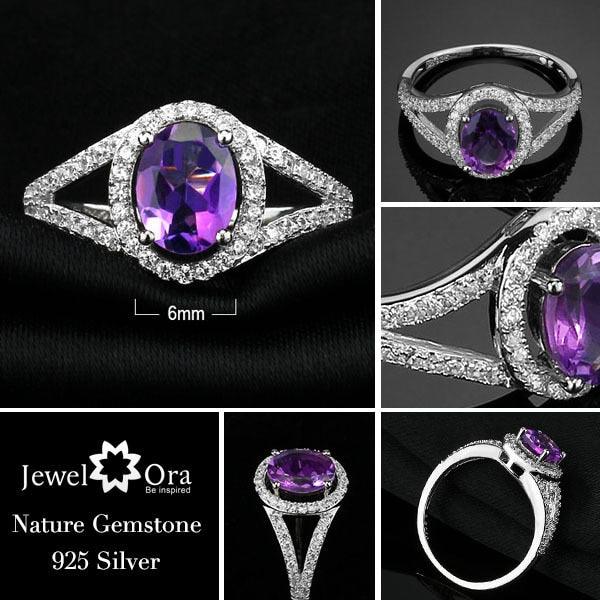 925 Sterling Silver Natural Stone Ring, Fashion Gift for Women - Personalized Jewel