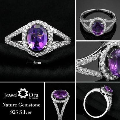 925 Sterling Silver Natural Stone Ring, Fashion Gift for Women - Personalized Jewel