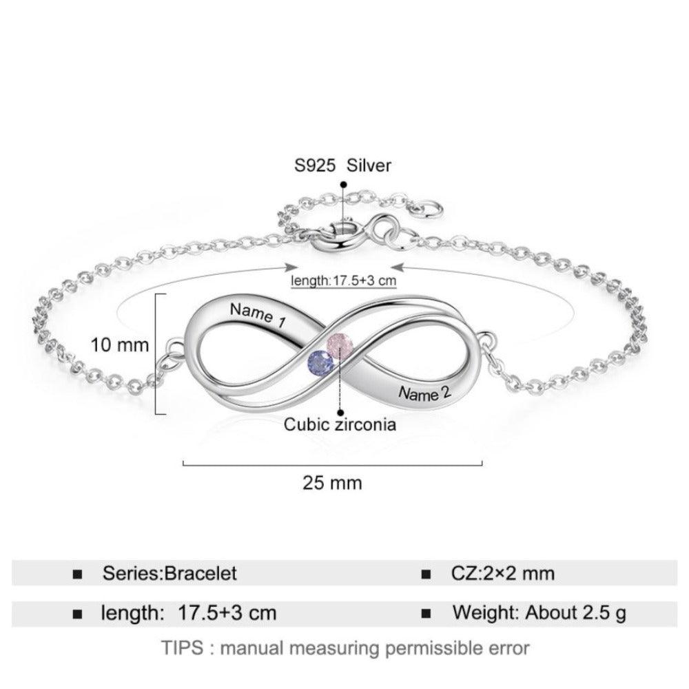 925 Sterling Silver Personalized Bracelet Stylish Accessory for Women - Personalized Jewel